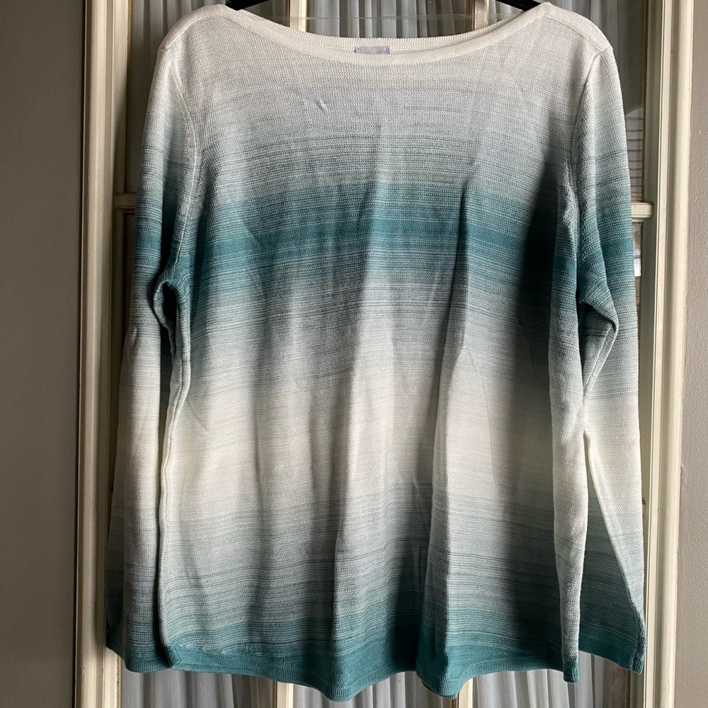 NWT Chicos space dye striped lightweight sweater